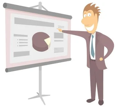 Business presentation in progress Stock Illustration