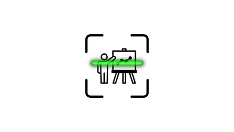 Business presentation scan interface animation with linear motion effect on.. Stock Footage 346499007