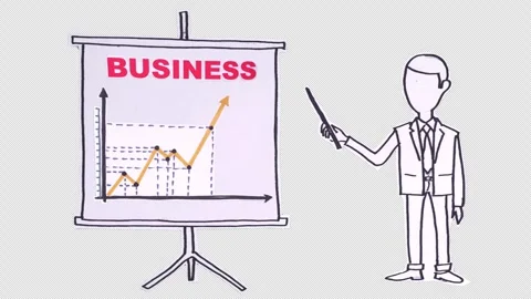 Business Presentation Stop Motion On Alpha Stock Footage 277345827
