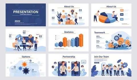 Business presentation templates Stock-Illustration