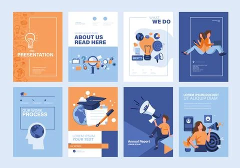 Business presentation templates Stock-Illustration