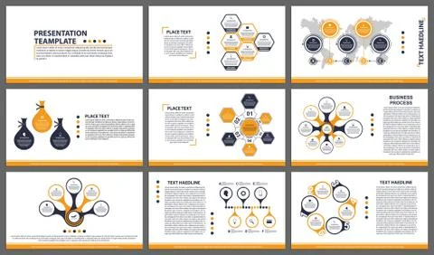 Business presentation templates. Modern elements of infographic. Can be used for 库存插图