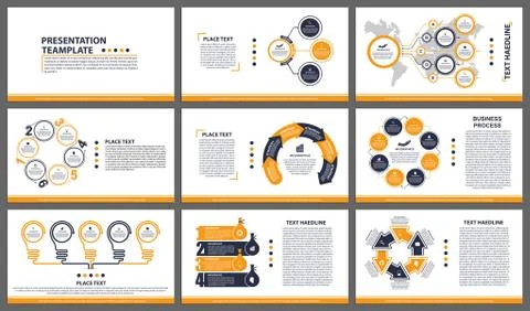 Business presentation templates. Modern elements of infographic. Can be used for Illustrazione stock