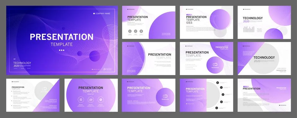 Business presentation templates set. use in presentation, flyer and leaflet,  Stock Illustration
