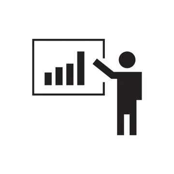 Business presentation vector icon logo design 스톡 일러스트