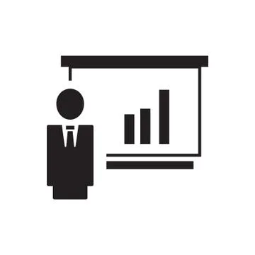 Business presentation vector icon logo design Stock Illustration