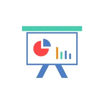 Business presentation vector icon logo design Illustrazione stock