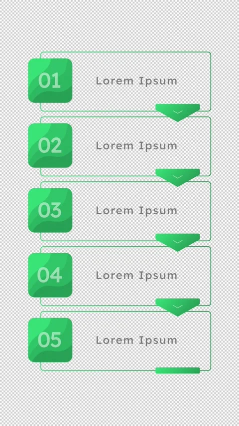 Business presentations infographic 5 steps template animation Stock Footage 333751442