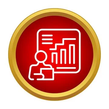 Business presenter analyzing data showing financial growth イラスト素材