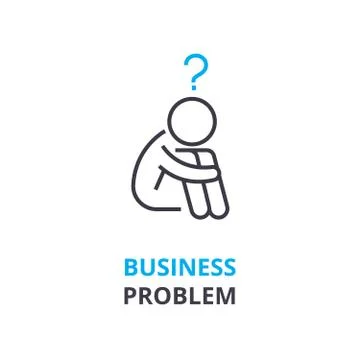 Business problem concept , outline icon, linear sign, thin line pictogram, logo 스톡 일러스트