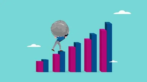 Business problem, problems or obstacles in achieving business success or fi.. 库存插图