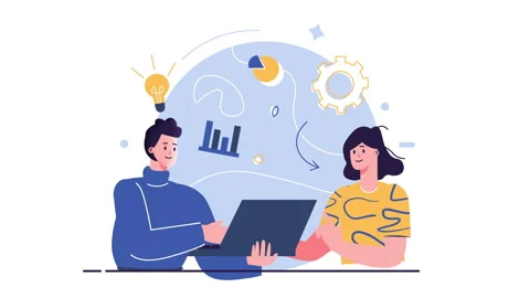 Business problem solving 2D animation Stock Footage 309326231