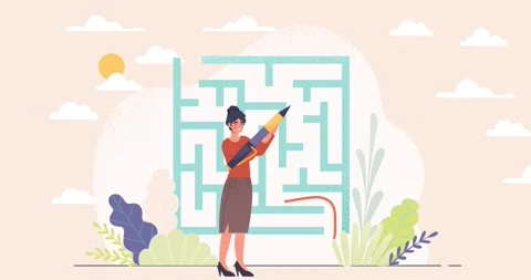 Business Problem Solving animated graphics Stock Footage 273004019