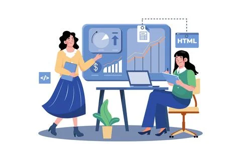 Business Problem Solving Illustration concept on white background Stock Illustration