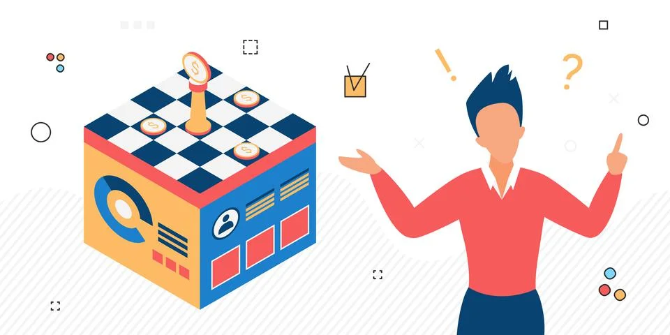 Business problem solving strategy analysis challenge 스톡 일러스트
