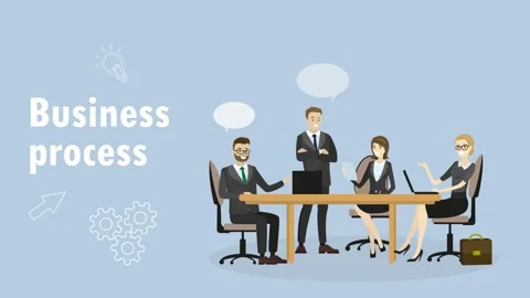 Business process. 4K footage. Group of various managers work together. Team.. Stock Footage 307089151