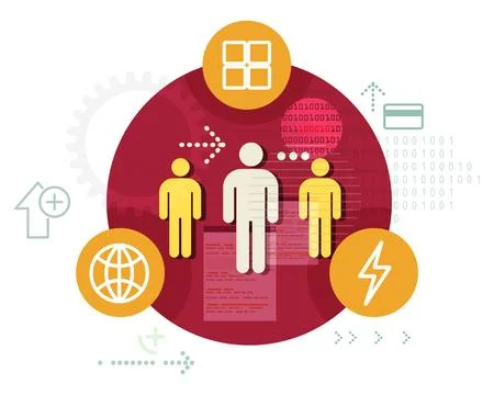 Business Process Abstract - Illustration Stock Illustration