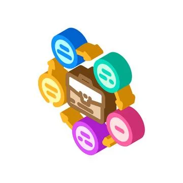 Business process analyst isometric icon vector illustration Stock Illustration