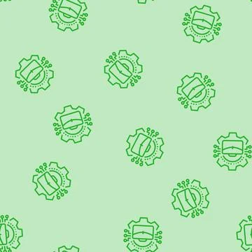 Business process analyst line seamless pattern Stock Illustration