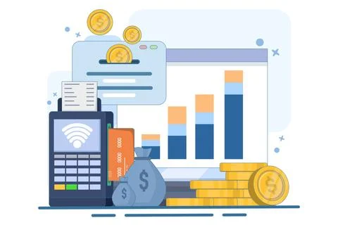 Business process and analyst concept, goals and objectives. Stock Illustration