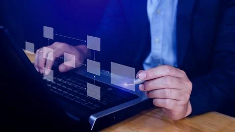 Business process and data management organigram, Design workflow automation.. Stock Photos