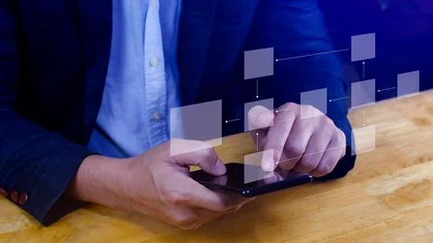Business process and data management organigram, Design workflow automation.. Stock Photos
