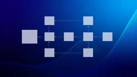 Business process and data management organigram, Design workflow automation.. Stock Photos