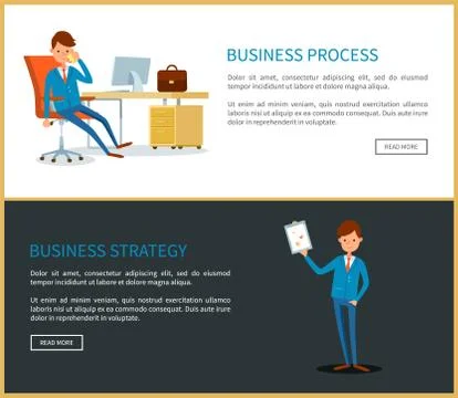 Business Process and Strategy, Plan of Businessman Stock Illustration