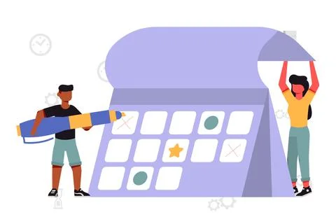 Business process and teamwork concept Stock Illustration