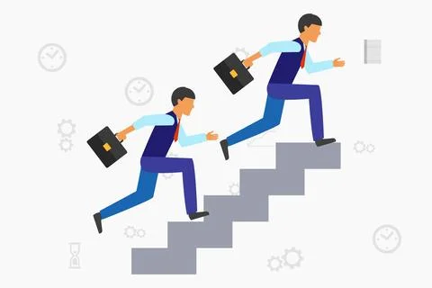 Business process and teamwork concept Stock Illustration