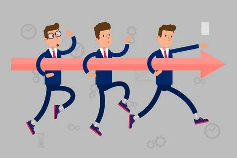 Business process and teamwork concept Stock Photos