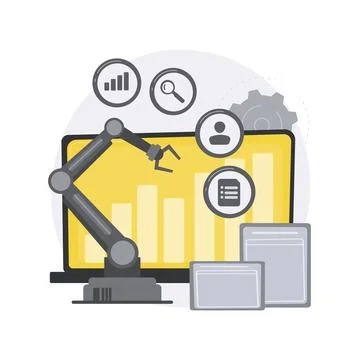 Business process automation abstract concept vector illustration. Stock Illustration