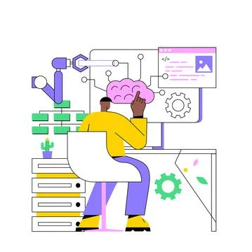 Business process automation abstract concept vector illustration. Stock Illustration