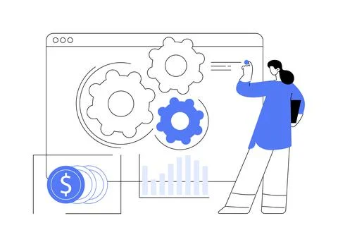 Business process automation abstract concept vector illustration. Stock Illustration