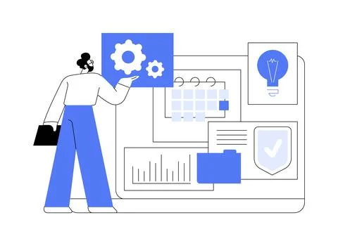 Business process automation abstract concept vector illustration. イラスト素材