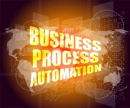 Business process automation interface hi technology Stock Illustration