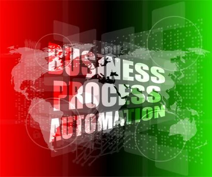 Business process automation interface hi technology Illustrazione stock
