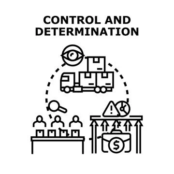 Business process controlling and determined project management Stock Illustration