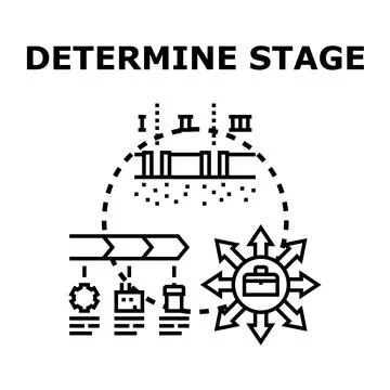Business process determining stage development vector icon イラスト素材