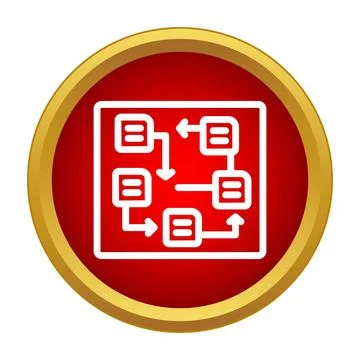Business process diagram showing workflow and data management イラスト素材