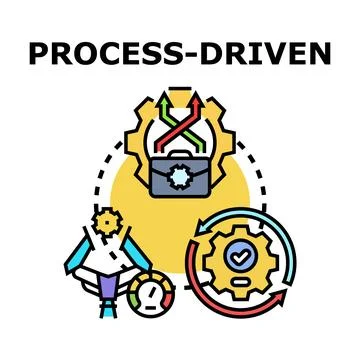 Business process driven strategy and workflow management Stockillustratie