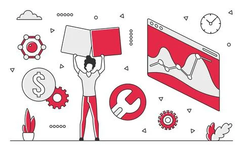 Business process efficiency Stock Illustration