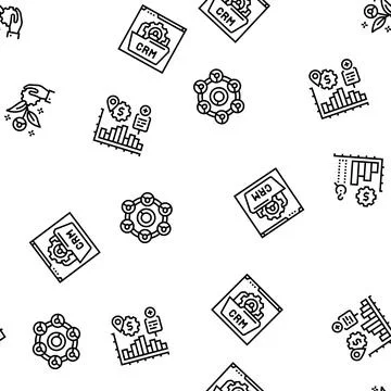 Business process efficiency seamless pattern vector Illustrazione stock