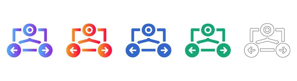 Business Process Flowchart Icon Set イラスト素材