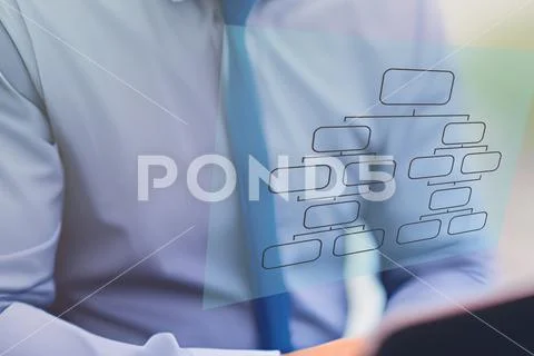Business process flowchart. Scheme of hierarchy management. Stock Foto ...