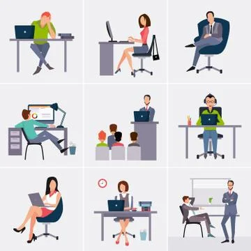 Business process infographics elements Stock Illustration