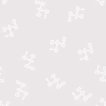 Business process line vector seamless pattern Stock Illustration