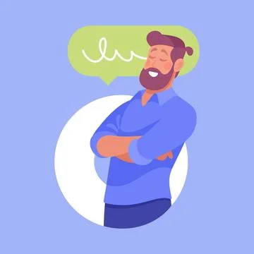Business Process with Man Busy with Analytics Vector Illustration Stock Illustration