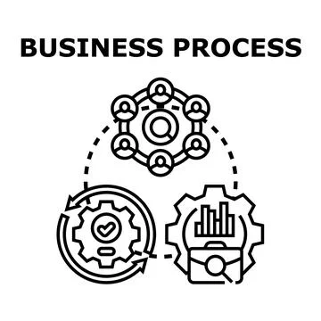 Business process management and team collaboration strategy Stock-Illustration