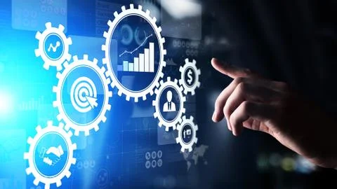 Business process management automation workflow, document validation, connected Stock Photos